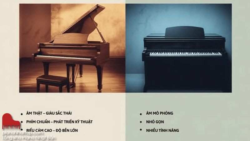 Nên chọn piano cơ hay piano điện?
