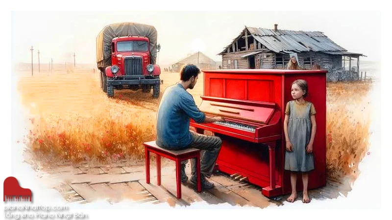 Câu chuyện cảm động, chia sẻ yêu thường từ một cây đàn piano gụ đỏ
